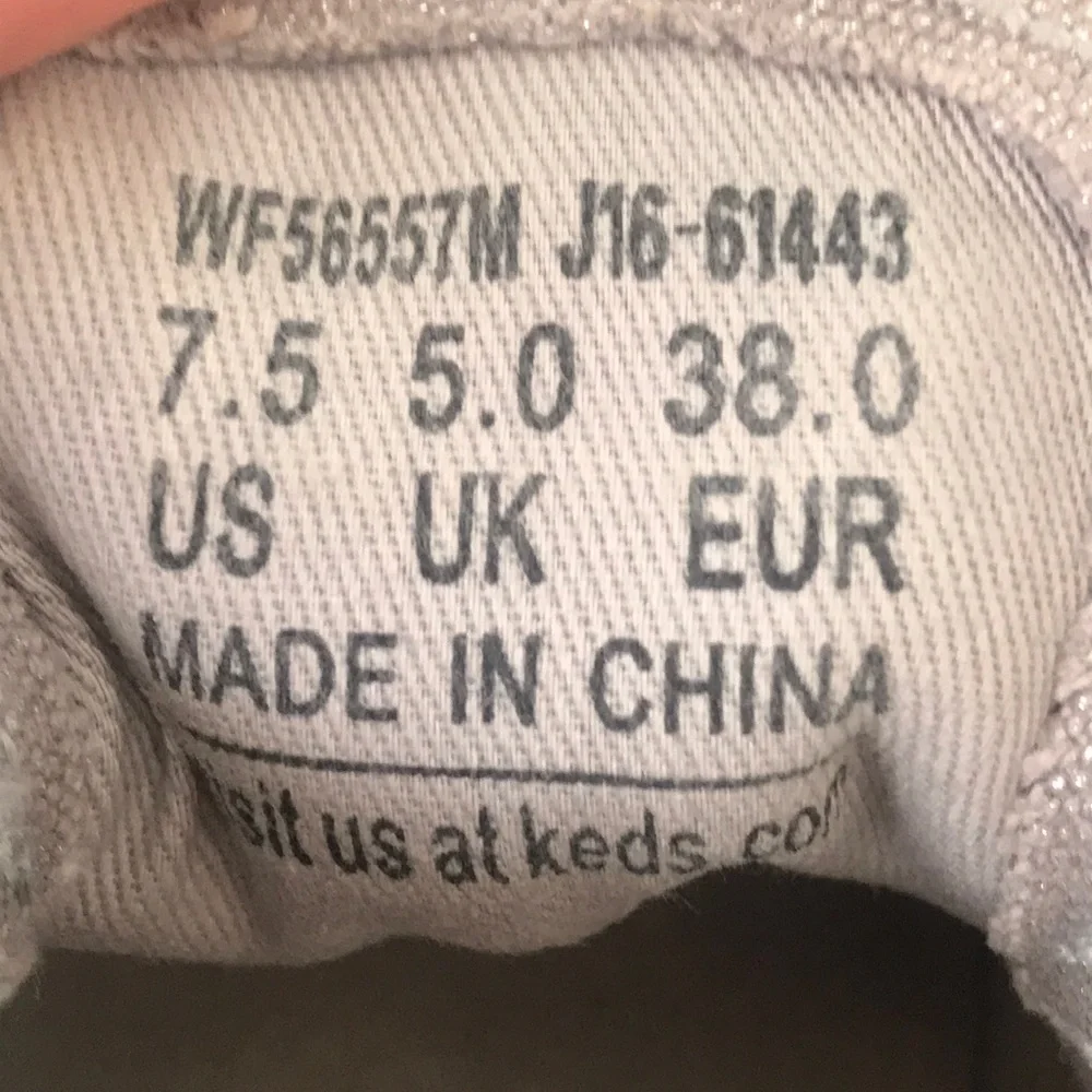 Keds grey silver metallic triple platform lace up sneaker size 7.5 - Picture 7 of 10